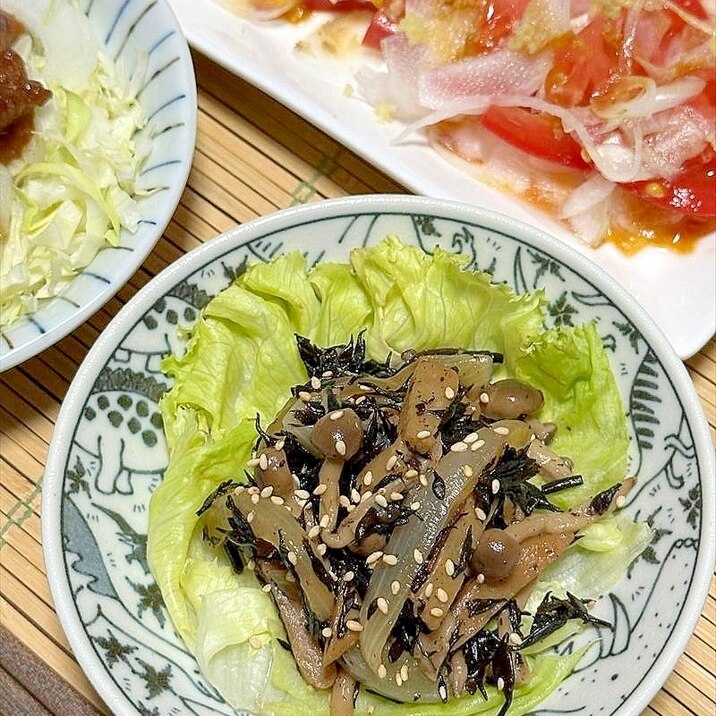 ひじきとしめじに黒はんぺん…新玉使ってきんぴらさん